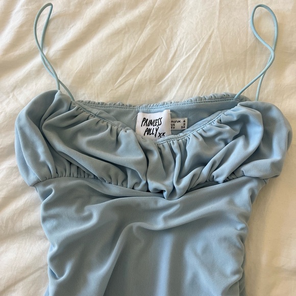 Princess Polly Blue Ruched Mini Dress - Picture 5 of 6